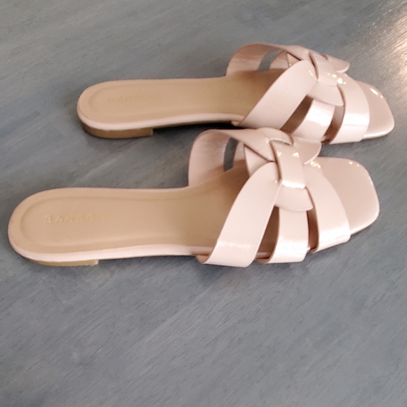 Nude Patent Cross Band Sandal size 7.5 - Picture 2 of 5